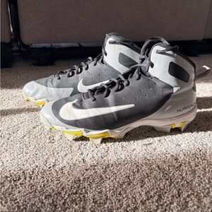 Nike Huarache Black and Yellow Cleats